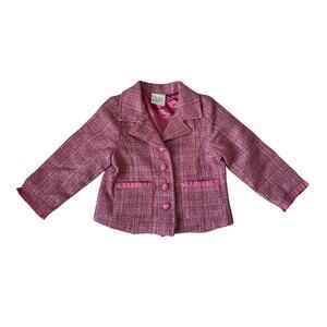 LAURA ASHLEY Blazer/jacket/Coat, Girls size 2, Pink Tweed; Adorable!!